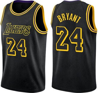 SheShow Men's Los Angeles Lakers #24 Kobe Bryant Fast Break Replica Jersey - Black