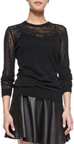 Thumbnail for your product : Theory Jaidyn P Knit-Trim Burnout Sweater