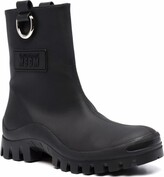 Thumbnail for your product : MSGM Round-Toe Ankle Leather Boot