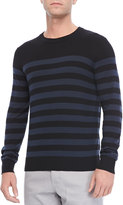 Thumbnail for your product : Theory Riland PS Sweater in Aerocash, Navy Stripe