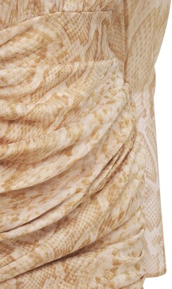 Magda Butrym Python Print Sheer Silk Georgette Dress