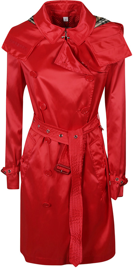 burberry trench coat red