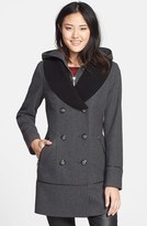 Thumbnail for your product : Kensie Long Wool Blend Peacoat (Online Only)