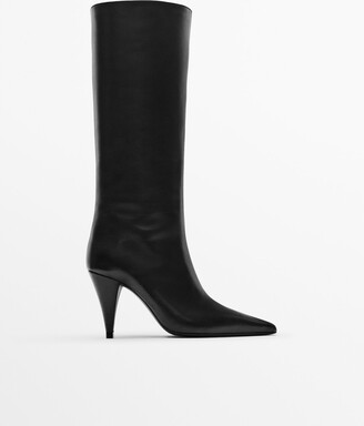 Massimo Dutti Women's Black Boots | ShopStyle