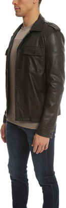 Simon Spurr Lamb Leather Military Jacket