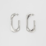 Thumbnail for your product : Burberry Large Palladium-plated Chain-link Earrings