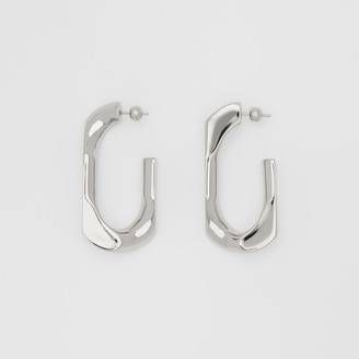 Burberry Large Palladium-plated Chain-link Earrings