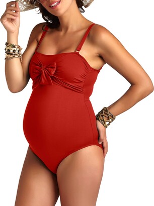 Pez D'or Maternity Bow-Front One-Piece Swimsuit
