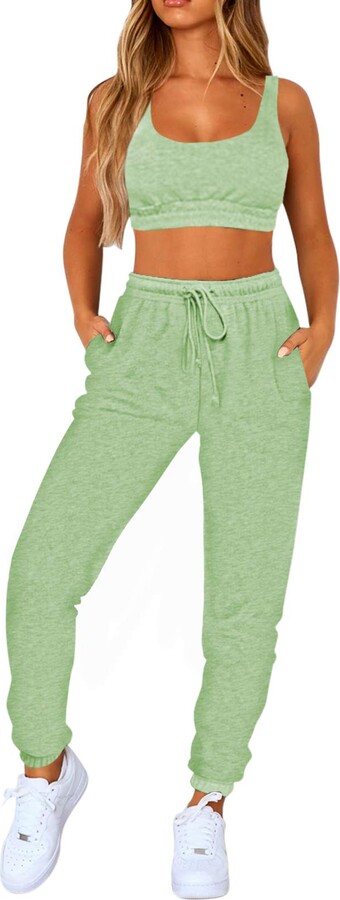 Women's High Rise Green Athletic Jogger