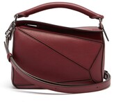 Thumbnail for your product : Loewe Puzzle Small Leather Cross-body Bag - Burgundy