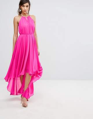 Ted Baker Harpah High Low Dress With Folded Neckline