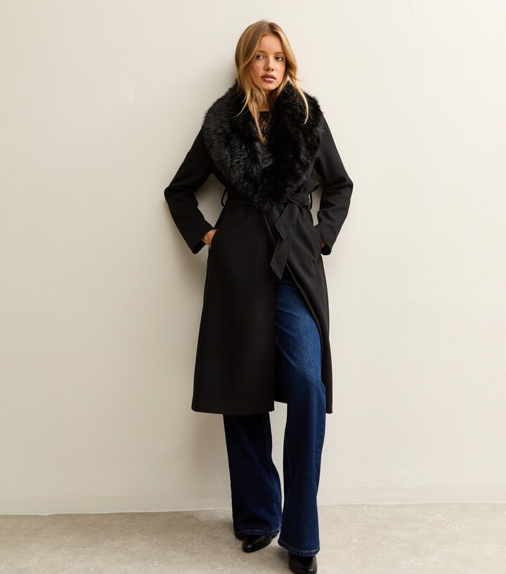 Wool Coat Navy Victoire Coat Dark Olive Sandro Trench Coats For