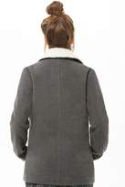 Thumbnail for your product : Forever 21 Faux Shearling Trimmed Coat