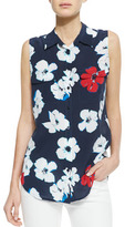 Thumbnail for your product : Equipment Slim Signature Sleeveless Floral-Print Blouse