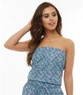 Thumbnail for your product : Board Angels Womens Tile Print Jersey Boob Tube Blue/Navy