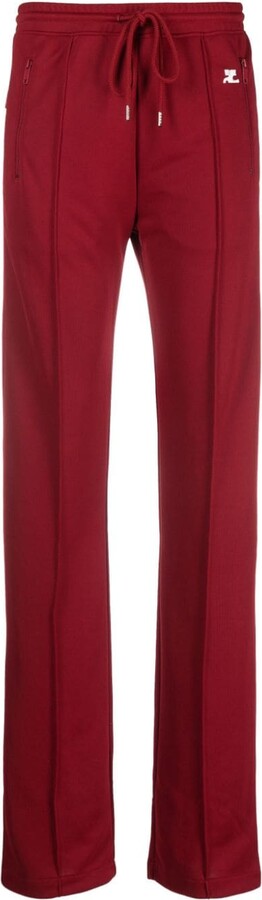 Womens Red Bootcut Trousers