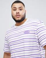 Thumbnail for your product : Puma Plus organic cotton t-shirt in retro stripe in purple Exclusive at ASOS