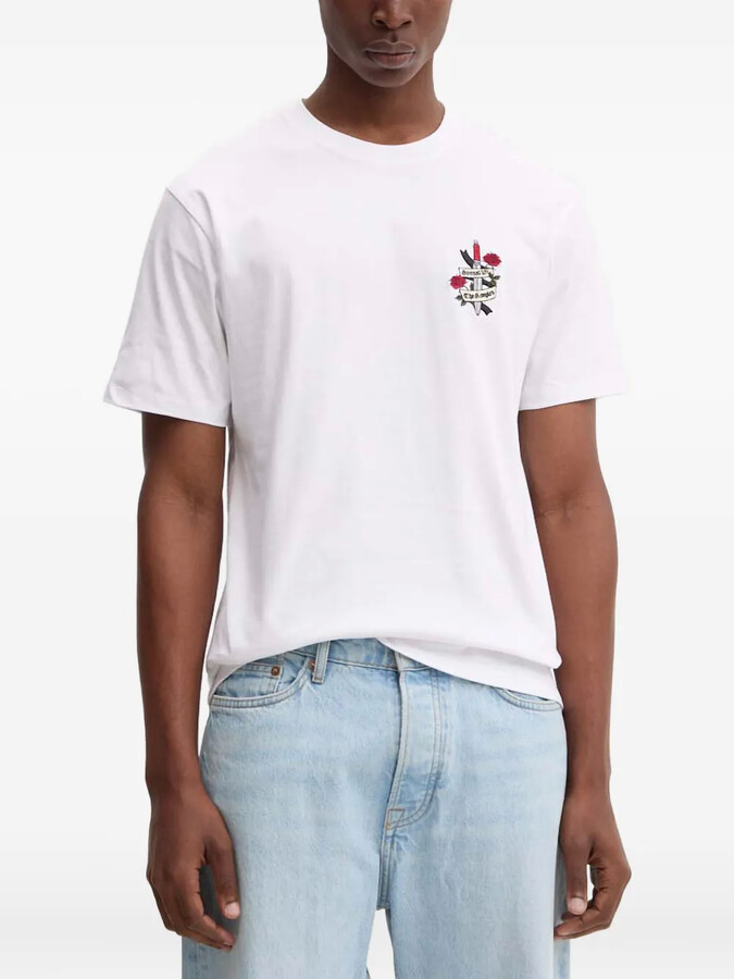 The Kooples embroidered-detail crew-neck T-shirt