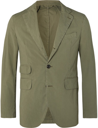 Man 1924 Olive Kennedy Slim-Fit Unstructured Stretch-Cotton Suit Jacket