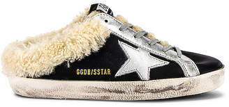 golden goose sabot superstar genuine shearling slide sneaker