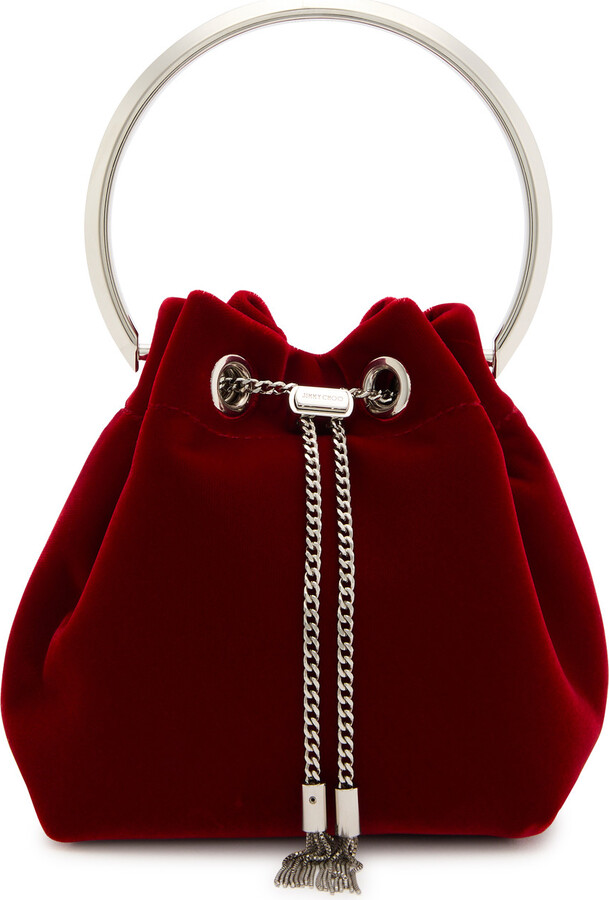 Jimmy Choo Bon Bon Velvet Bucket bag