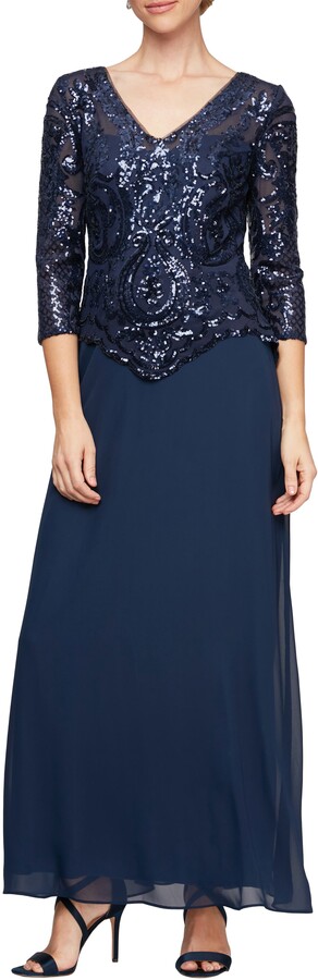 alex evenings mock two piece dress