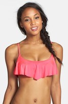 Thumbnail for your product : Volcom 'Simply Solid' Ruffle Bikini Top (Juniors)