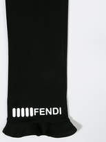 Thumbnail for your product : Fendi Kids ruffled cuff trousers