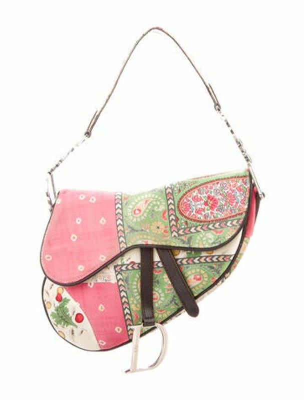 Christian Dior Satin Saddle Bag Pink ShopStyle