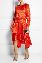Thumbnail for your product : Hampton Sun Preen by Thornton Bregazzi Naboo cutout devoré-satin dress