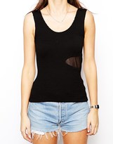 Thumbnail for your product : Tree Tripp NYC Mesh Insert Singlet Top