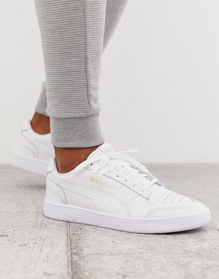 plain white puma trainers
