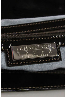 Lambertson Truex NEW Brown Patent Leather Silver Single Strap Torino Gstaad Hobo