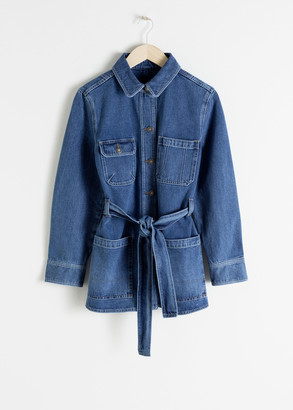 And other stories Belted Workwear Denim Jacket