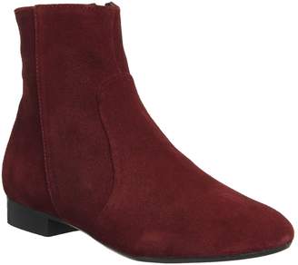 Office Avenue Flat Casual Boots Red Suede
