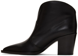 Gianvito Rossi Black Leather Cowboy Boots