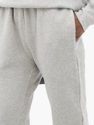 LES TIEN Brushed-back Cotton-jersey Track Pants - Grey