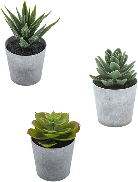 Aloe Succulent/13 Leaf Beebel Artificial Succulent Fake Aloe for Bathroom Home Office Decor,Faux Succulent Plant with Black Plastic Planter,Artificial Potted Plant for House Decor