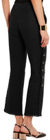 Thumbnail for your product : Proenza Schouler Cropped Frayed Tweed Flared Pants