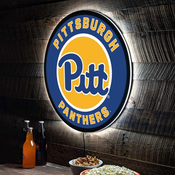 Evergreen University of Pittsburgh Round 23 in. Plug-in LED Lighted Sign