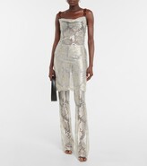 Thumbnail for your product : Coperni Chain-trimmed lace minidress
