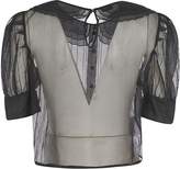 Thumbnail for your product : Miu Miu See-through Cropped Blouse