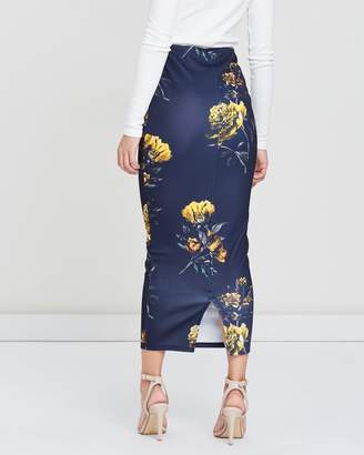Missguided Floral Midaxi Skirt
