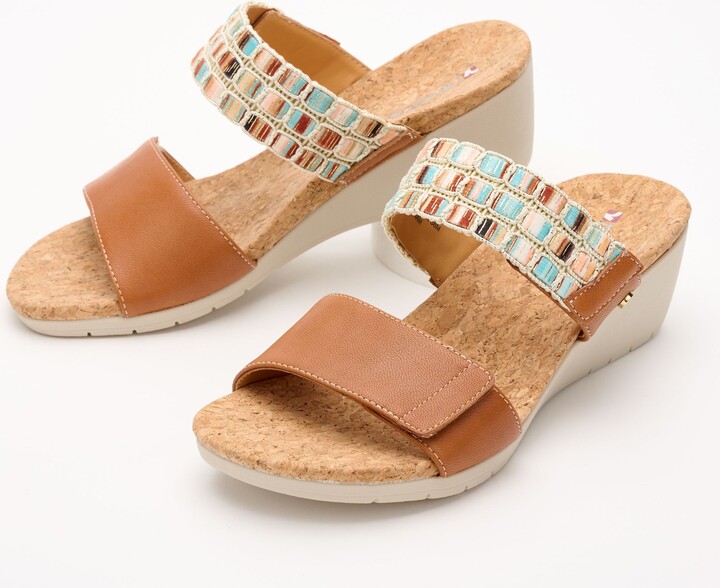 Revere Rachel Cork Adjustable Wedge Sandals - Sorrento