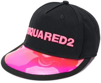 DSQUARED2 logo embroidered vinyl cap