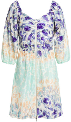 Hofmann Copenhagen Ruched Cotton And Silk-blend Satin Mini Dress