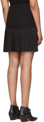 Givenchy Black Pleated Logo Miniskirt