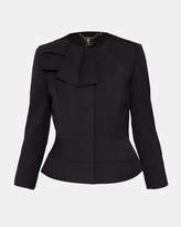 Thumbnail for your product : Ted Baker RAYAL Bow neck peplum jacket