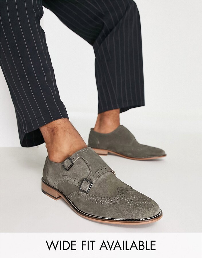 grey suede brogues