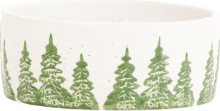 TJMAXX 25Oz Low Wide Ceramic Sculpted Tree Jar Candle